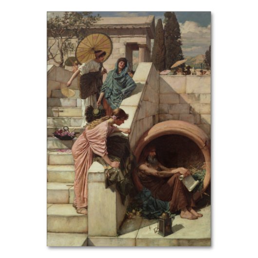 Diogenes van John William Waterhouse Kaart (Voorkant)