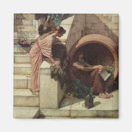 Diogenes van John William Waterhouse Magneet