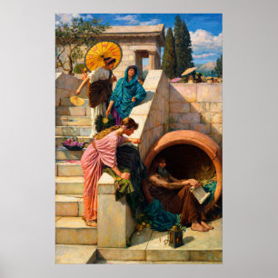 Diogenes van John William Waterhouse  Poster