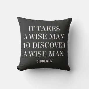 Diogenes Wijze Man Quote Kussen