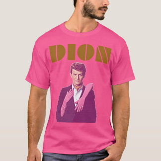 Dion alleen met een muziekicoon 60s fanart t-shirt