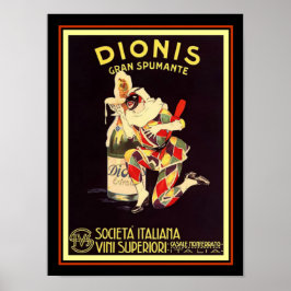Dionis Gran Spumante Vintage Ad Poster 12 x 16