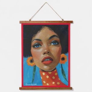 Dionne van KAB Wood Topped Wall Tapestry Hangend Wandkleed