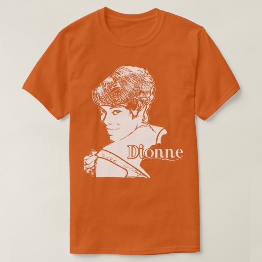 Dionne Warwick Singer Vintage T-shirt (Design voorkant)