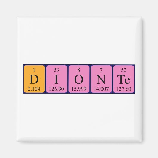 Dionte periodieke lijstnaam magnet (Voorkant)