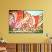 Dionysian Entourage met Dionysus Canvas Afdruk (Insitu (Woonkamer))