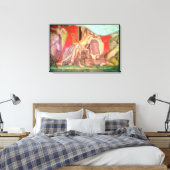 Dionysian Entourage met Dionysus Canvas Afdruk (Insitu (Slaapkamer))
