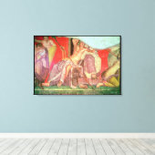 Dionysian Entourage met Dionysus Canvas Afdruk (Insitu (Houten vloer))