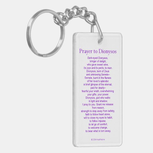 Dionysos (Dionysus) Sleutelhanger (Voorkant Links)