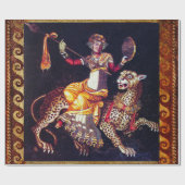 DIONYSOS MET EEN GROOTSCHALIGE LEOPARD Griekse moz Cadeaupapier (Vlak)