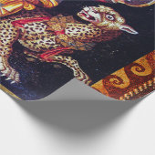 DIONYSOS MET EEN GROOTSCHALIGE LEOPARD Griekse moz Cadeaupapier (Hoek)