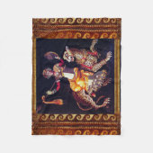 DIONYSOS MET EEN GROOTSCHALIGE LEOPARD Griekse moz Fleece Deken (Voorkant)