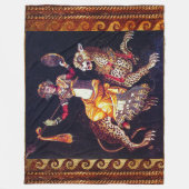 DIONYSOS MET EEN GROOTSCHALIGE LEOPARD Griekse moz Fleece Deken (Voorkant)