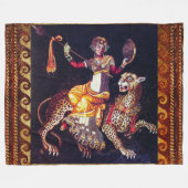 DIONYSOS MET EEN GROOTSCHALIGE LEOPARD Griekse moz Fleece Deken (Voorkant (Horizontaal))