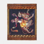 DIONYSOS MET EEN GROOTSCHALIGE LEOPARD Griekse moz Fleece Deken (Voorkant)
