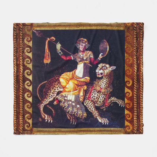 DIONYSOS MET EEN GROOTSCHALIGE LEOPARD Griekse moz Fleece Deken (Voorkant (Horizontaal))