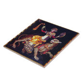 DIONYSOS MET EEN GROOTSCHALIGE LEOPARD Griekse moz Tegeltje (Zijkant)