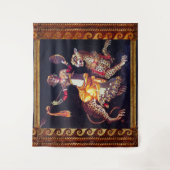 DIONYSOS MET EEN GROOTSCHALIGE LEOPARD Griekse moz Wandkleed (Voorkant)