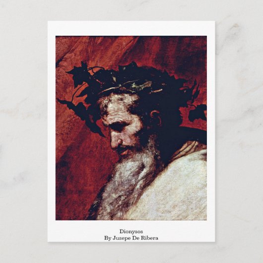 Dionysos van Jusepe de Ribera Briefkaart (Voorkant)