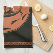 Dionysus Cup: Griekse God op schip met wijnstokken Theedoek (Quarter Fold)