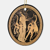 Dionysus en de Satyrs Keramisch Ornament (Links)