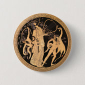 Dionysus en de Satyrs Ronde Button 5,7 Cm (Voorkant)