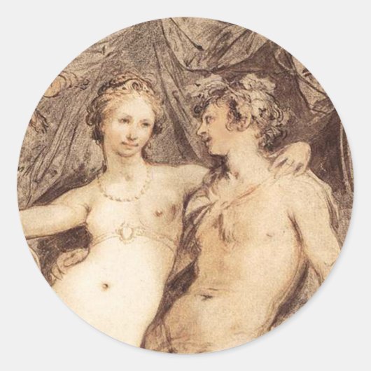 Dionysus en Venus Sticker (Voorkant)