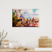 DIONYSUS ,Fluit spelend met zeeschelpen en vruchte Poster (Keuken)