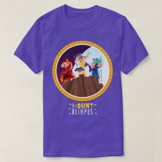 Dionysus God Mount Olimpus T-shirt (Design voorkant)