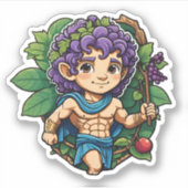Dionysus Grieks God of Wine & Festivity Schattige Sticker (Voorkant)