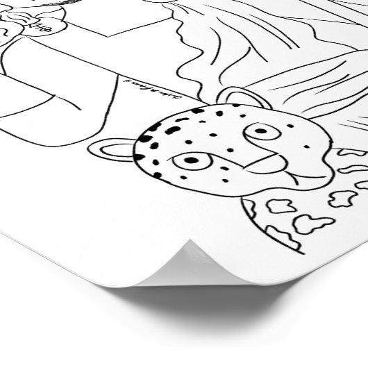 Dionysus kleurplaat afdrukken poster (Hoek)