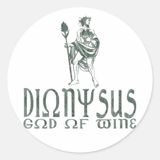 Dionysus Ronde Sticker (Voorkant)