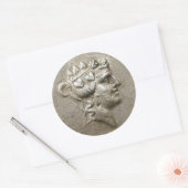 Dionysus tetradrachme-Sticker Ronde Sticker (Envelop)