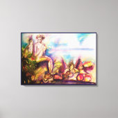 DIONYSUS, Vloeistof met zeeschalen en -vruchten Canvas Afdruk (Voorkant)