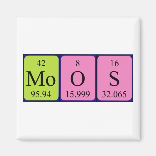 Dioos periodiek lijstnaam magnet (Voorkant)