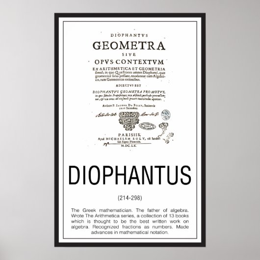Diophantus Poster (Voorkant)