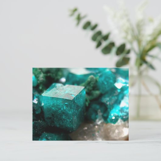 Dioptase briefkaart (Staand voorkant)