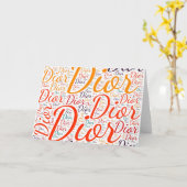 Dior Kaart (Gele Bloem)