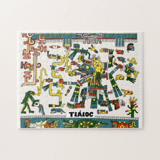Dios Azteca Tláloc Legpuzzel (Horizontaal)
