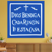 Dios bendiga cada rincon canvas afdruk (Insitu (Woonkamer))