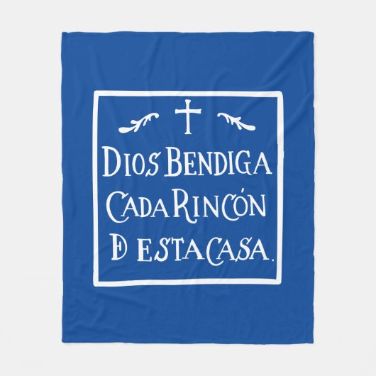Dios bendiga cada rincon fleece deken (Voorkant)