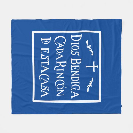 Dios bendiga cada rincon fleece deken (Voorkant (Horizontaal))