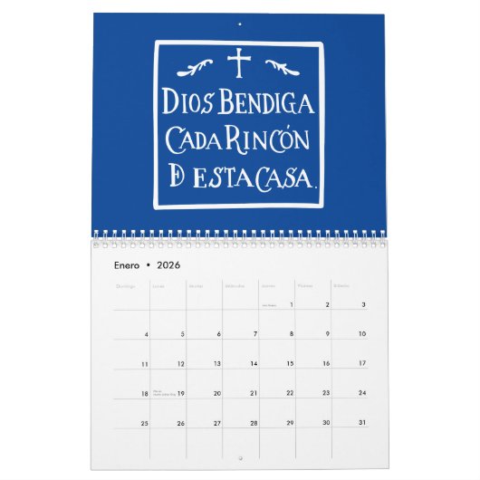 Dios bendiga cada rincon kalender (Jan 2026)