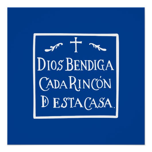 Dios bendiga cada rincon perfect poster (Voorkant)