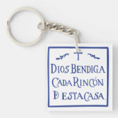 Dios bendiga cada rincon sleutelhanger (Voorkant)