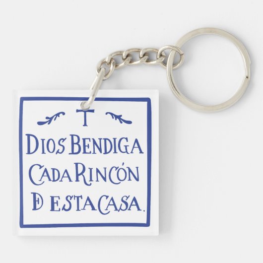 Dios bendiga cada rincon sleutelhanger (Achterkant)