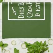 Dios bendiga cada rincon theedoek (Gevouwen)