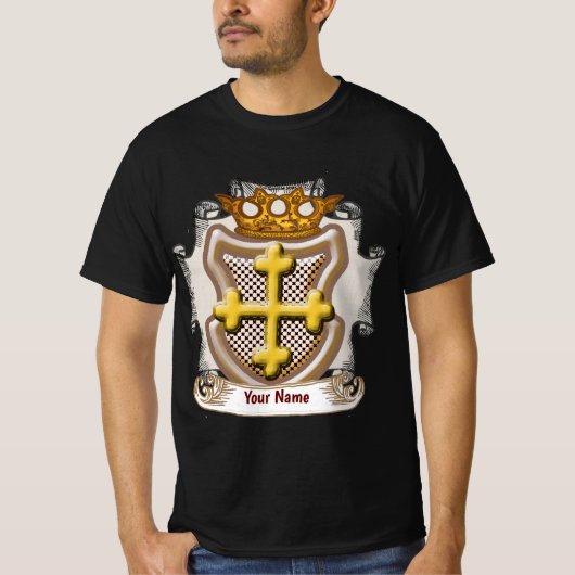 Dios Cross Achternaam T-shirt (Voorkant)