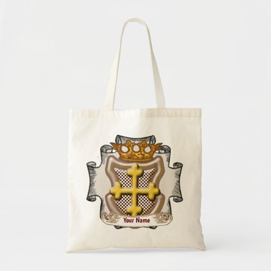 Dios Cross Achternaam Tote Bag (Voorkant)
