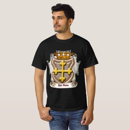 Dios Cross Surname T-shirt (Voorkant volledig)
